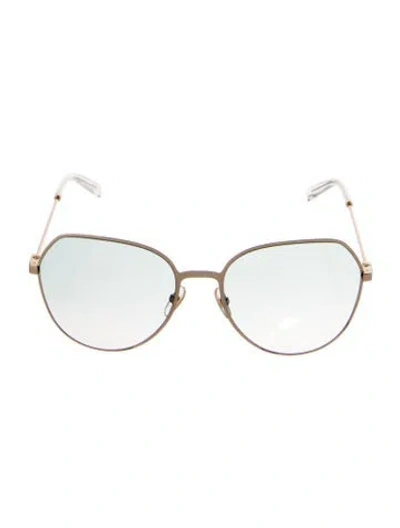 Pre-owned Givenchy Oversize Gradient Sunglasses In Gold