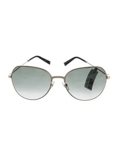 Pre-owned Givenchy Oversize Gradient Sunglasses In Gold