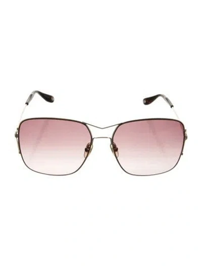 Pre-owned Givenchy Oversize Gradient Sunglasses In Silver