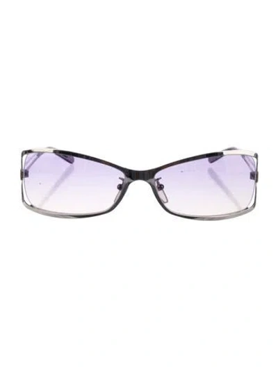 Pre-owned Givenchy Oversize Gradient Sunglasses In Silver