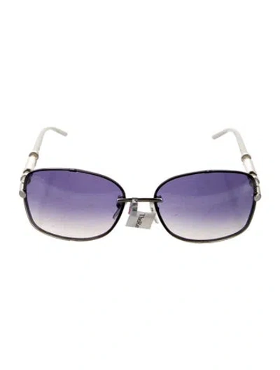 Pre-owned Givenchy Oversize Gradient Sunglasses In White