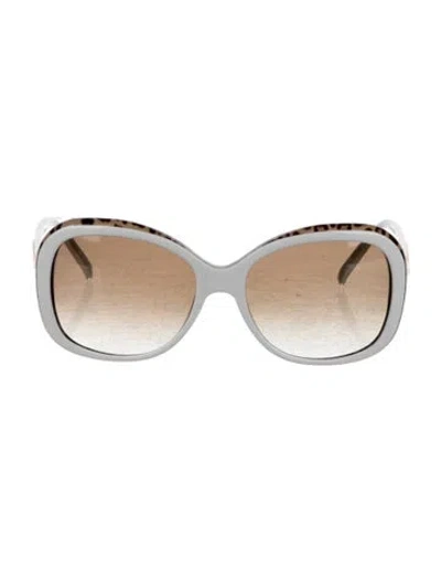 Pre-owned Givenchy Oversize Gradient Sunglasses In White