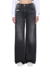 Givenchy Black 5-pocket Style Wide Jeans In Black