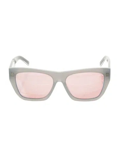 Pre-owned Givenchy Oversize Mirrored Sunglasses In Blue