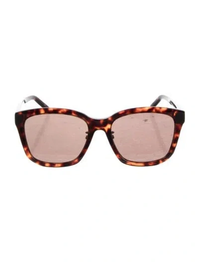 Pre-owned Givenchy Oversize Mirrored Sunglasses In Brown