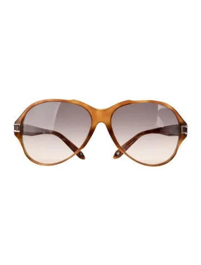 Pre-owned Givenchy Oversize Mirrored Sunglasses In Neutral
