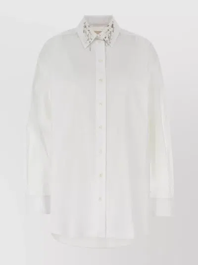 Givenchy Oversize Shirt With Embroidered Detail And Long Sleeves In White