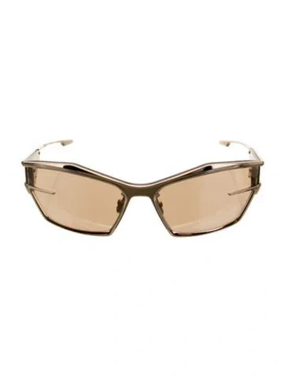 Pre-owned Givenchy Oversize Tinted Sunglasses In Gold