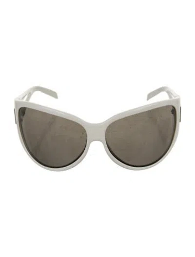 Pre-owned Givenchy Oversize Tinted Sunglasses In White