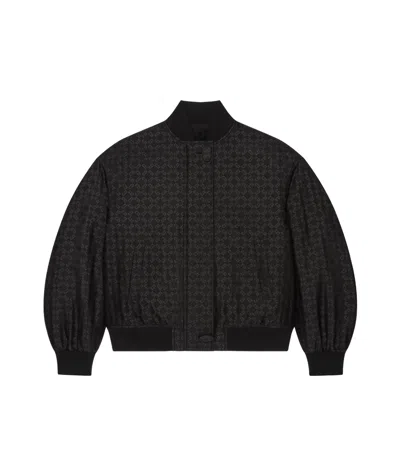 Givenchy Oversized 2-in-1 Bomber In Monogram 72 Jacquard In Black