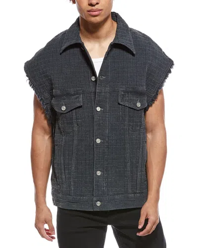 Givenchy Oversized 4g Denim Vest In Black