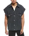 Givenchy Oversized 4g Denim Vest In Blue