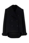 Givenchy Oversized Asymmetric Peacoat In Wool In Black