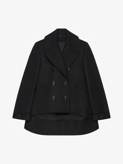 GIVENCHY OVERSIZED ASYMMETRIC PEACOAT IN WOOL