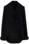 Givenchy Oversized Asymmetric Peacoat In Wool In Black