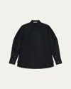 Givenchy Oversized Button-down Cocoon Shirt In Black