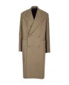 Givenchy Oversized Buutton-up Long Coat In Brown