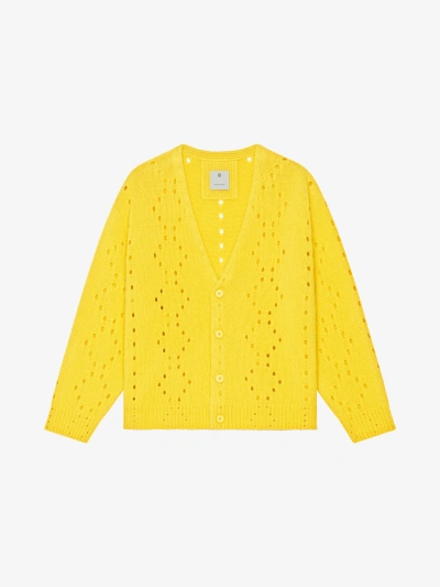 Givenchy Oversized Cardigan In Wool In Sunflower