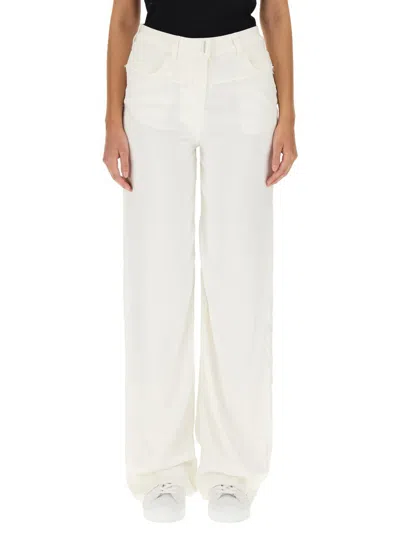 Givenchy Women's Oversized Denim Jeans In White