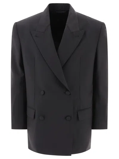 Givenchy Oversized Double Breasted Jacket Jackets Black