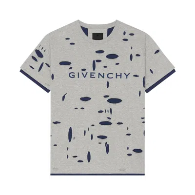 Pre-owned Givenchy Oversized Fit T-shirt 'grey/blue' | Men's Size Xxl
