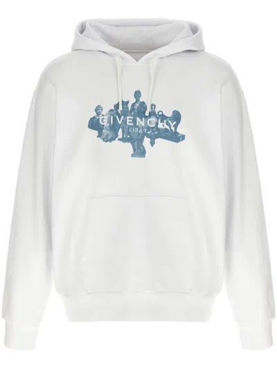 GIVENCHY GIVENCHY OVERSIZED GRAPHIC PRINT HOODIE WITH KANGAROO POCKET