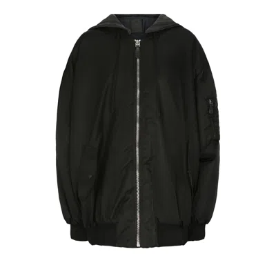 Pre-owned Givenchy Oversized Hooded Bomber Jacket 'black' | Women's Size 40