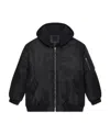 Givenchy Oversized Hooded Bomber Jacket In Nylon In Black