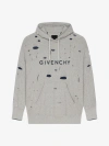 GIVENCHY GIVENCHY OVERSIZED HOODIE IN DESTROYED FLEECE
