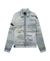 Givenchy Oversized Jacket In Rip And Repair Denim In Blue