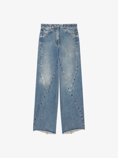 Givenchy Jean En Denim Oversize Avec Coutures Apparentes In Medium Blue