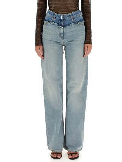 Givenchy Vintage Effect High-waisted Denim Pants In Blue
