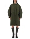 Givenchy Cotton Jacket With Back Slit And Drawstrings In Green