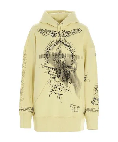 GIVENCHY GIVENCHY GRAPHIC PRINTED CROPPED HOODIE