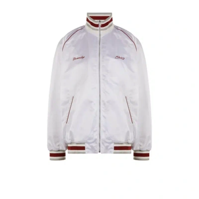 Givenchy Oversized Satin Bomber Jacket In Red