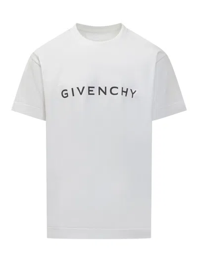 Givenchy Oversized Logo-print Cotton-jersey T-shirt In White