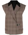 Givenchy Brown Wool Sleeveless Blazer In Brown