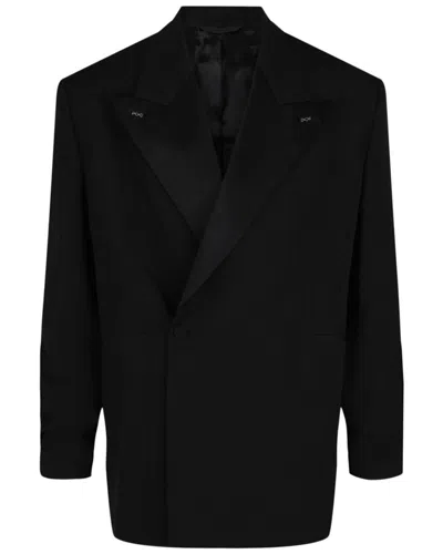 Givenchy Oversized Wool Blazer In Blue