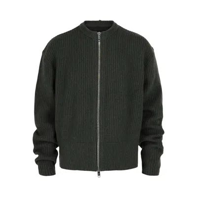 Pre-owned Givenchy Oversized Zip-up Knit Cardigan 'military Green' | Men's Size L