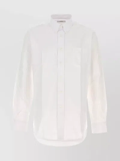 Givenchy Oxford Shirt With Button-down Collar And Pocket In White