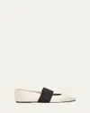 Givenchy Logo-patch Elasticated-strap Ballet Flats In Neutral