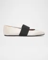 Givenchy Logo-patch Elasticated-strap Ballet Flats In Neutral