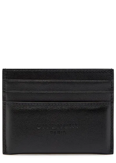 Givenchy Padded Logo Leather Card Holder In Black