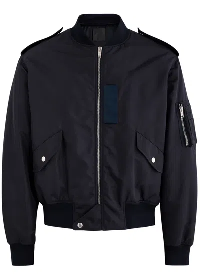 Givenchy Padded Nylon Bomber Jacket In Navy