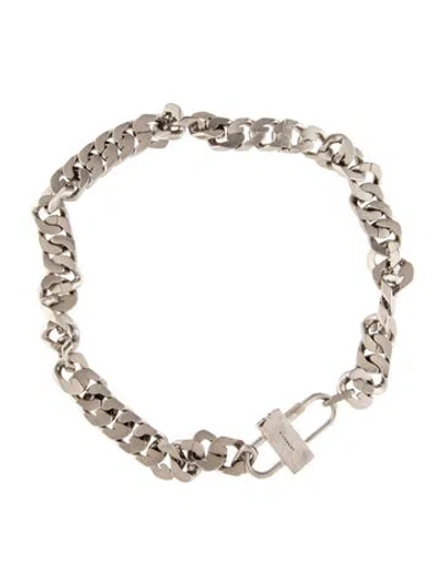 Pre-owned Givenchy Padlock Chain Link Necklace, 20", 20" In Multi