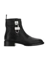 Givenchy Woman Lock Ankle Boot In Black Leather In Black