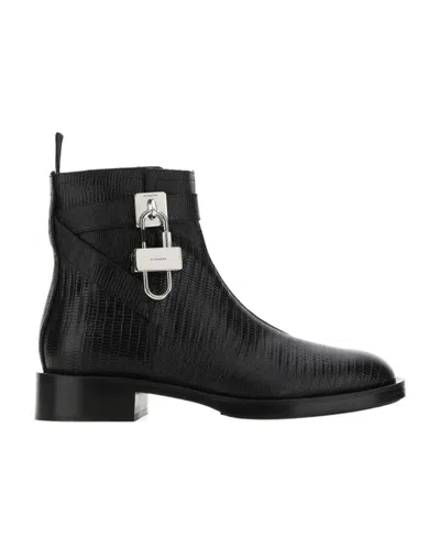 Givenchy Padlock-detail Boots In Black