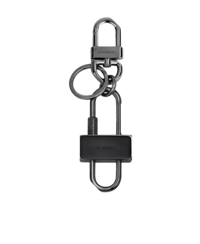 Givenchy Padlock Key Ring In Black
