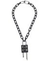 Givenchy Padlock Necklace In Black