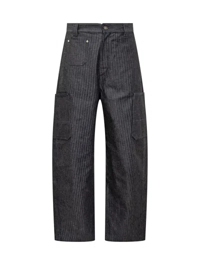 Givenchy Painted Cotton Trousers In Black
